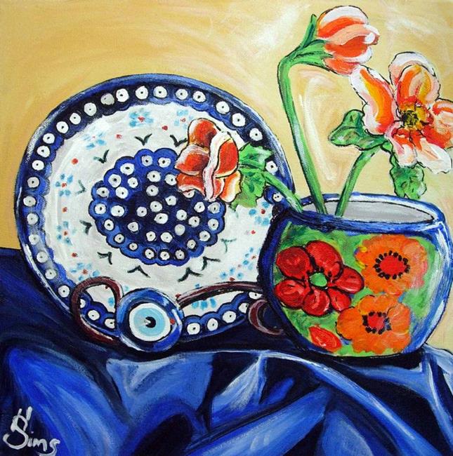 Art: Polish Pottery VIII: The Eyes Have it! by Artist Heather Sims