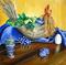Art: Chicken or Egg?: Polish Pottery XVII by Artist Heather Sims