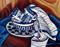 Art: Cleaning Up!: Polish Pottery XXIII by Artist Heather Sims