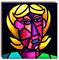 Art: Girl with Blue Lipstick by Artist Amanda Hone