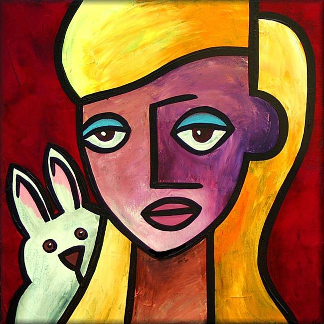 Art: Alice and the White Rabbit by Artist Amanda Hone