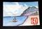 Art: Boat in Harbor by Artist Shari Lynn Schmidt