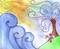Art: Waves in Swirlyville by Artist Aimee Marie Wheaton