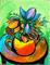 Art: Flowers in Teapot by Artist Chris Jeanguenat