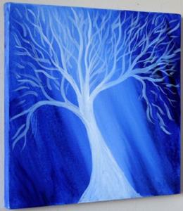 Detail Image for art WHITE TREE in the BLUE LIGHT 