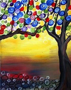 Detail Image for art WISHING TREES- TRIPTYCH OIL PAINTINGS