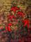 Art: RED FLOWERS Gold Antique Decor  by Artist LUIZA VIZOLI