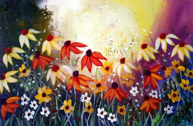 Art: AFTER THE RAIN -Flowers Garden Seria  by Artist LUIZA VIZOLI