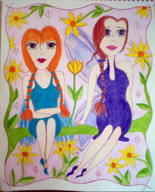 Art: The Two Faeries by Artist Jennifer Lee