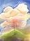 Art: Tree With Pink Clouds by Artist Cynthia Schmidt