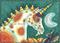 Art: BAT WINGS AND CANDY CORN HORNS by Artist Susan Brack