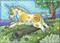 Art: OVER THE LOG NIMBLE AND SWIFT by Artist Susan Brack