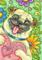 Art: BE MINE Pug by Artist Susan Brack