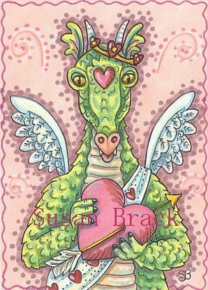 Art: CUPID'S HEART dragon by Artist Susan Brack