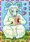 Art: THINKING OF EWE CARD by Artist Susan Brack