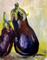 Art: Eggplants by Artist Delilah Smith