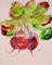 Art: Beets and Green Tops by Artist Delilah Smith