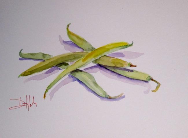Art: Green Beans and Bees by Artist Delilah Smith