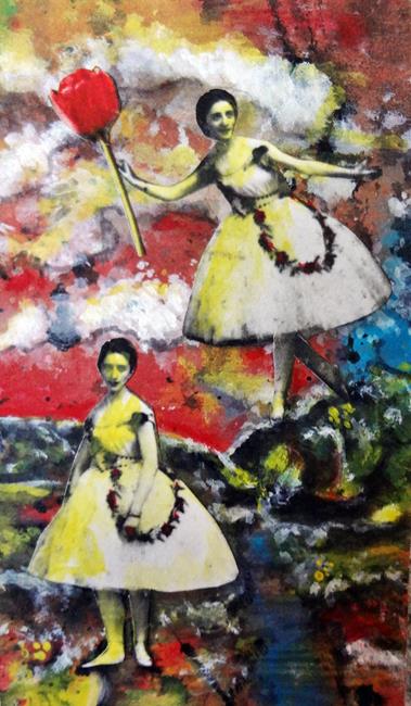 Art: It's a Wonderful Day for Ballerinas by Artist Vicky Helms