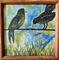 Art: Two Birds on Wire by Artist Vicky Helms