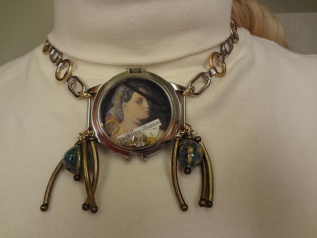 Art: Haunting Illusions Necklace by Artist Vicky Helms
