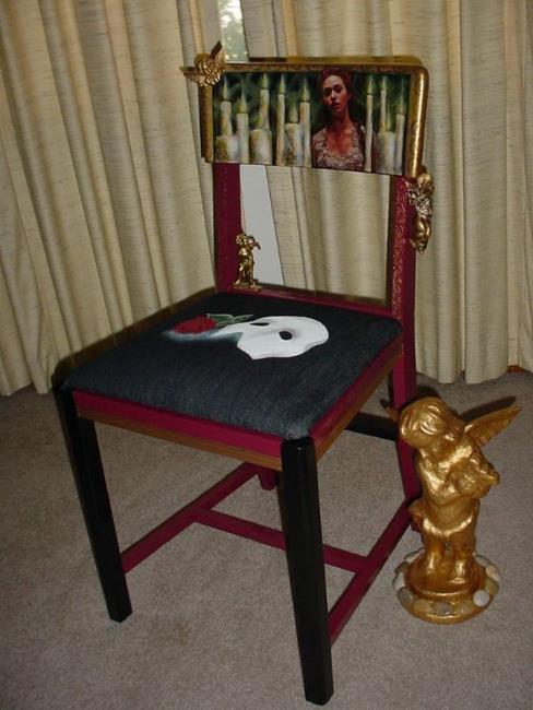Art: Phantom of the Opera Chair by Artist Vicky Helms