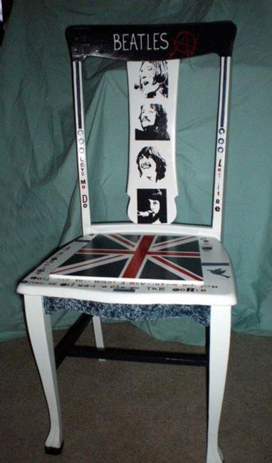 Art: The Beatles Chair SOLD by Artist Vicky Helms