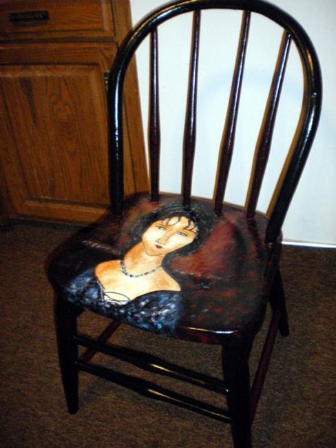 Art: Dark Haired Girl/Modigliani COMMISSION by Artist Vicky Helms