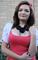 Art: GIN IN BLACK FABRIC NECKLACE HOMECOMING by Artist Vicky Helms
