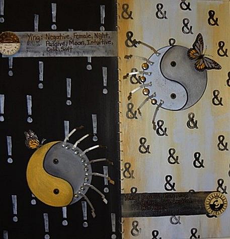 Art: yin yang by Artist Vicky Helms
