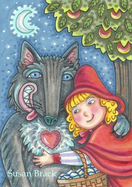 Art: WOLVES NEED HUGS TOO by Artist Susan Brack