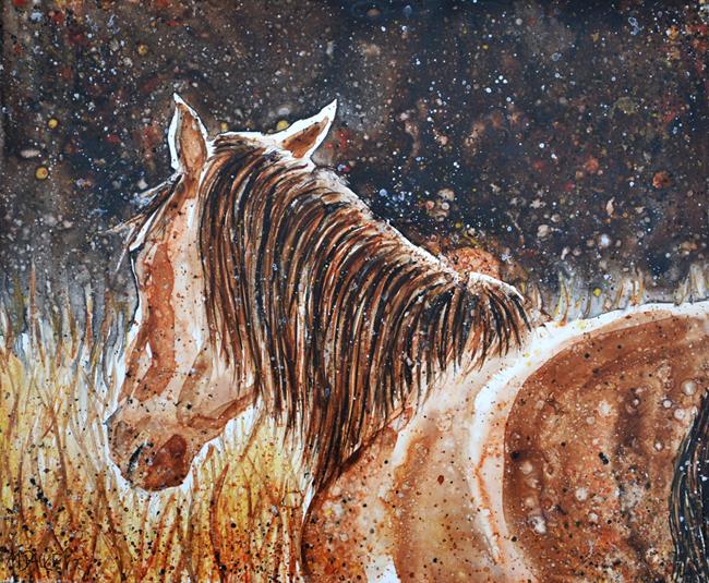 Art: Autumn Mustang by Artist Melinda Dalke