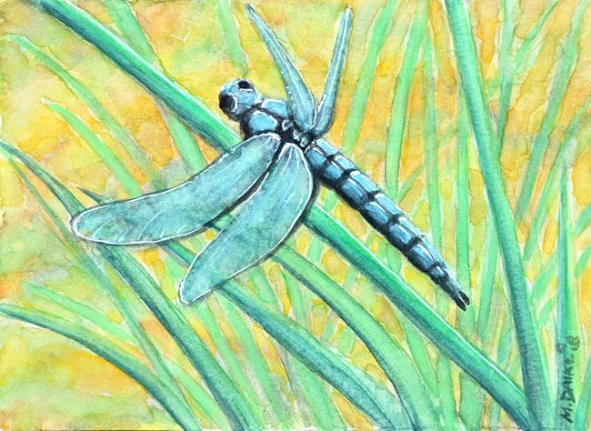 Art: Dragonfly Greens by Artist Melinda Dalke