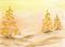 Art: Larch in Autumn watercolor by Artist Hannah Clements