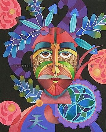 Art: Sky Mask by Artist Lori Rase Hall
