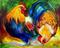 Art: ROOSTER & HEN PECK by Artist Marcia Baldwin