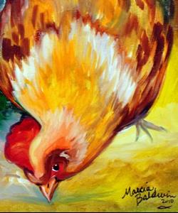 Detail Image for art ROOSTER & HEN PECK