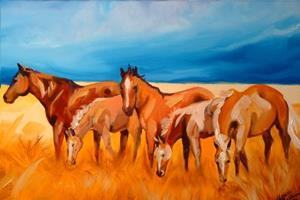 Detail Image for art WILD HORSES FIVE