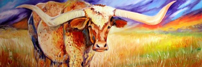 TEXAS LONGHORN - by Marcia Baldwin from Western Art by M Baldwin ...