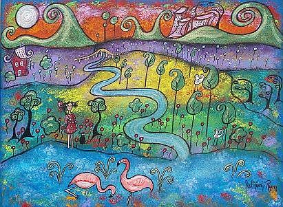 Art: Running Away with Her Imagination by Artist Juli Cady Ryan