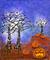 Art: Evil Pumpkin Patch by Artist Diane G. Casey
