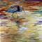 Art: HERON on GOLDEN POND by Artist Marcia Baldwin