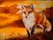 Art: RED FOX SUNSET by Artist Marcia Baldwin