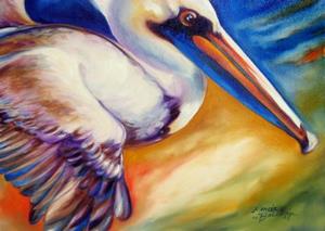 Detail Image for art FLIGHT of the BROWN PELICAN