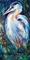 Art: ABSTRACT BLUE HERON by Artist Marcia Baldwin