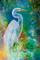 Art: WHITE EGRET LANDSCAPE WATERS by Artist Marcia Baldwin