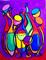 Art: Jazzy Wine Bottles by Artist Chris Jeanguenat