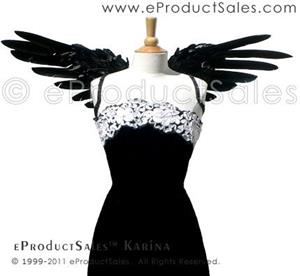 Detail Image for art eProductSales Original Karina Black feather Angel Wings