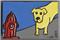 Art: Mini: Yellow Dog's Temptation by Artist Jenny Doss
