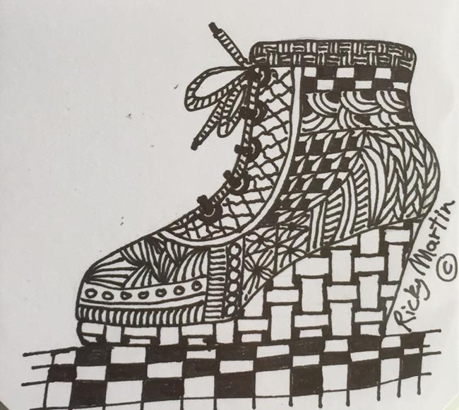 Art: Shoe - Zentangle Inspired by Artist Ulrike 'Ricky' Martin